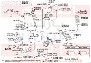 4825702110,INSULATOR, REAR COIL SPRING, UPPER RH,قاعدة  