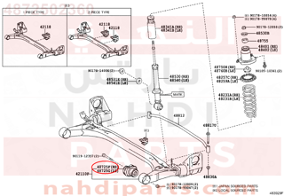 4872502360,BUSH, REAR AXLE CARRIER, RH,جلبة 