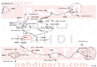 464100K041,CABLE ASSY, PARKING BRAKE, NO.1,كيبل سلك توصيل 