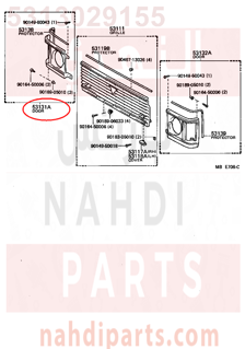 5313029155,DOOR, HEADLAMP, RH,شنبر نور 