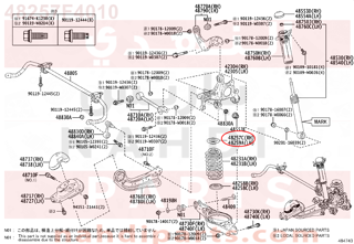 48257F4010,INSULATOR, REAR COIL SPRING, UPPER RH,قاعدة  