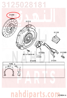 3125028181,DISC ASSY, CLUTCH,ملحق الجربكس 