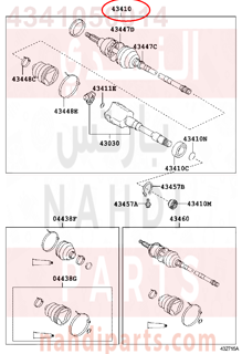 4341050014,SHAFT ASSY, FRONT DRIVE, RH,عكس أمامي يمين كامل 