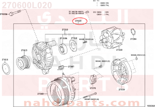 270600L020,ALTERNATOR ASSY,دينمو كهرباء - دينمو الشحن