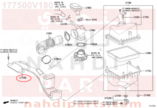 177500V180,INLET ASSY, AIR CLEANER,ملحقات وقود  والبخاخات 