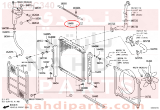 164000C340,RADIATOR ASSY,لديتر ماء - مبرد مكينه