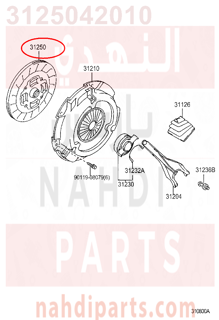 3125042010,DISC ASSY, CLUTCH,ملحق الجربكس 