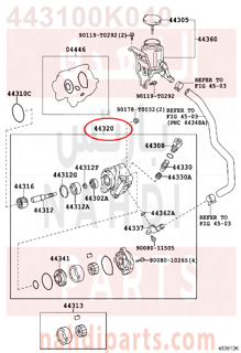 443100K040,PUMP ASSY, VANE,طرمبة دركسون  