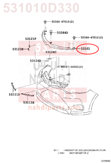 531010D330,GRILLE SUB-ASSY, RADIATOR,شبك أمامي - شبك كبوت