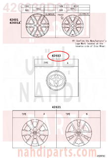 426030D090,ORNAMENT SUB-ASSY, WHEEL HUB,طاسة كفر 