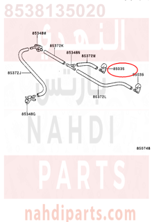 8538135020,NOZZLE SUB-ASSY, WASHER,بخاخ مساحات 