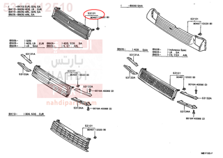 5310112510,GRILLE SUB-ASSY, RADIATOR,شبك أمامي - شبك كبوت