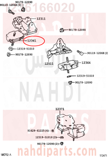 1236166020,INSULATOR, ENGINE MOUNTING, FRONT,كرسي مكينة