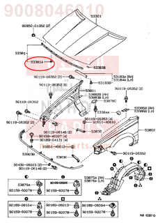 9008046010,CLIP(FOR HOOD TO RADIATOR SUPPORT SEAL),كلبس 