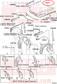 5330106110,HOOD SUB-ASSY,كبوت كامل - بونيت 