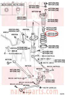 4823106440,SPRING, COIL, REAR RH,سستة 