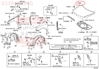 5330102240,HOOD SUB-ASSY,كبوت كامل - بونيت 