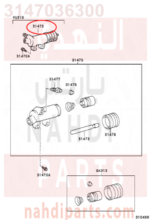 3147036300,CYLINDER ASSY, CLUTCH RELEASE,سلندر (أسطوانة )