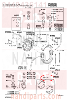 0449436141,SHOE KIT, FRONT BRAKE,قماشات فرامل خلفى  