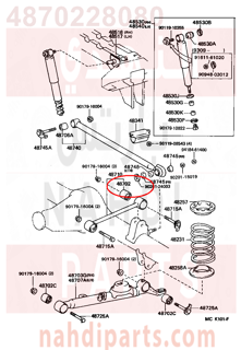 4870228080,BUSH SUB-ASSY, UPPER CONTROL ARM,جلبة 