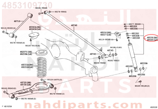 4853109730,ABSORBER ASSY, SHOCK, REAR RH,مساعد خلفي