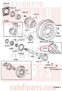 4243160170,DISC, REAR,هوب فرامل خلفي