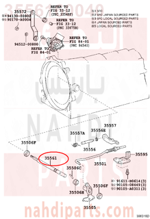 3556160040,SHAFT, MANUAL VALVE LEVER,عمود 