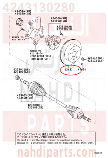 4243130280,DISC, REAR,هوب فرامل خلفي