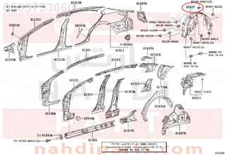 6563733060,LINER, REAR WHEEL HOUSE, RH,بطانة 