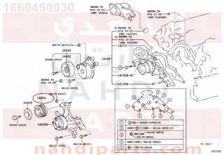 1660450030,PULLEY SUB-ASSY, IDLER, NO.3,بكرة 