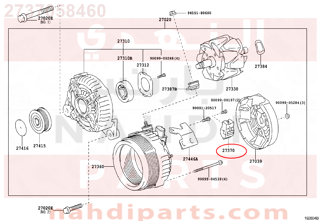 2737058460,HOLDER ASSY, ALTERNATOR BRUSH,فحمات دينمو كهرباء 