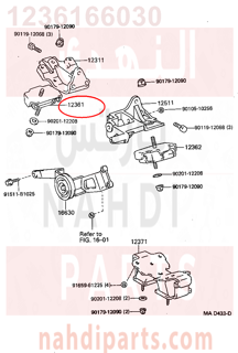 1236166030,INSULATOR, ENGINE MOUNTING, FRONT,كرسي مكينة