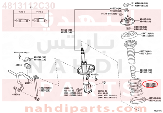 4813112C30,SPRING, FRONT COIL, RH,سستة 