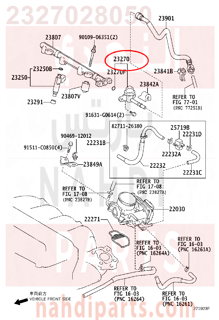 2327028050,DAMPER ASSY, FUEL PRESSURE PULSATION,صمام منظم 