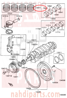 1301122090,RING SET, PISTON,شنبر بستم - شنابر مقاس ستاندر