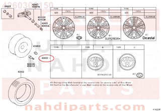 4260306150,ORNAMENT SUB-ASSY, WHEEL HUB,طاسة كفر 