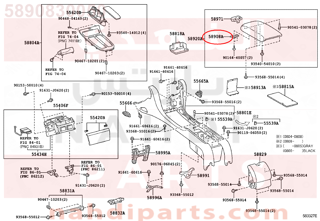 5890830050,LOCK SUB-ASSY, CONSOLE COMPARTMENT DOOR,قفل