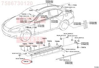 7586730120,CLIP, ROCKER PANEL MOULDING,كلبس 