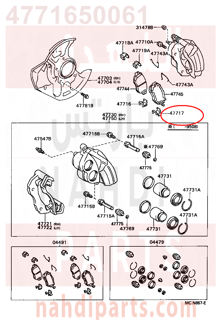 4771650061,PLATE, PAD SUPPORT, NO.2(FOR FRONT DISC BRAKE),ملحق فرامل 