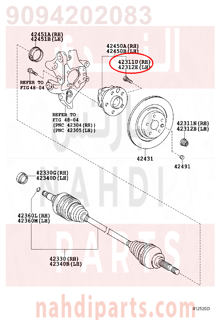 9094202083,BOLT, HUB (FOR REAR AXLE RH),مسمار فلنجة مع الكفر