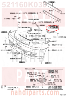 521160K030,SUPPORT, FRONT BUMPER SIDE, LH,قاعدة صدام امامي يسار