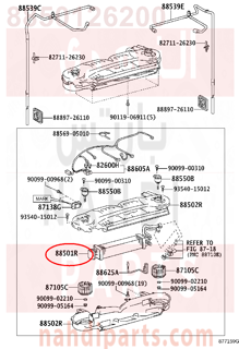 8850126200,EVAPORATOR SUB-ASSY (REAR),المبخر SUB-ASSY (الخلفي)