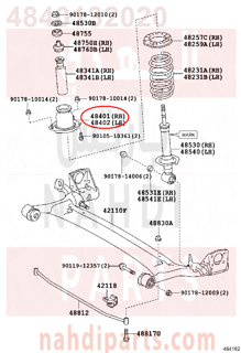 4840132020,BRACKET SUB-ASSY, REAR SPRING, FRONT RH,دعامة 