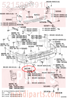 521590C910,COVER, REAR BUMPER,جلدة صدام خلفي