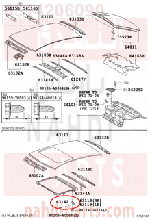 6314206090,REINFORCEMENT, ROOF PANEL, NO.2,قاعدة 