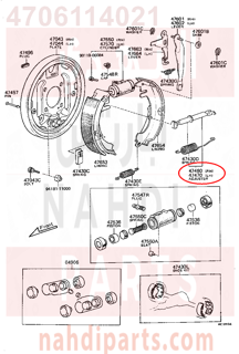 4706114021,ADJUSTER ASSY, SHOE, RH(FOR REAR BRAKE),موزع فرامل 