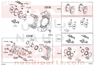 4771504080,PIN, FRONT DISC BRAKE CYLINDER SLIDE,بنز 