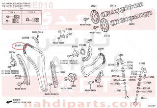 135070E010,CHAIN SUB-ASSY, NO.2,جنزير مكينه صغير 