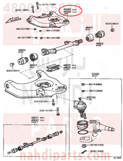 4806835030,ARM SUB-ASSY, FRONT SUSPENSION, LOWER NO.1 RH,مقص  امامى تحت يمين 