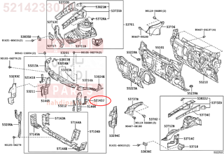 5214233070,ARM, FRONT BUMPER, UPPER LH,ذراع  